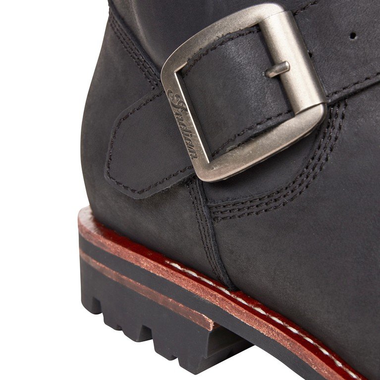 Bottes Western Woodland Pour Homme – Cuir Noir – Style Casual Harley – Neuf Avec Emballage
