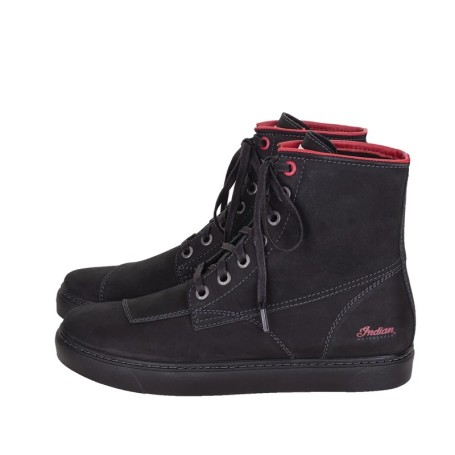 BASKETS EN CUIR, NOIR