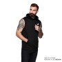 Sweat à capuche sans manches, noir