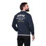 SWEAT BOMBER BRODE POUR HOMME, BLEU MARINE