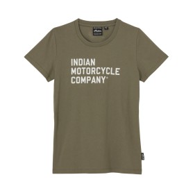 TEE-SHIRT FEMME LOGO IMC, KAKI