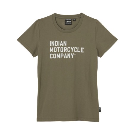 TEE-SHIRT FEMME LOGO IMC, KAKI